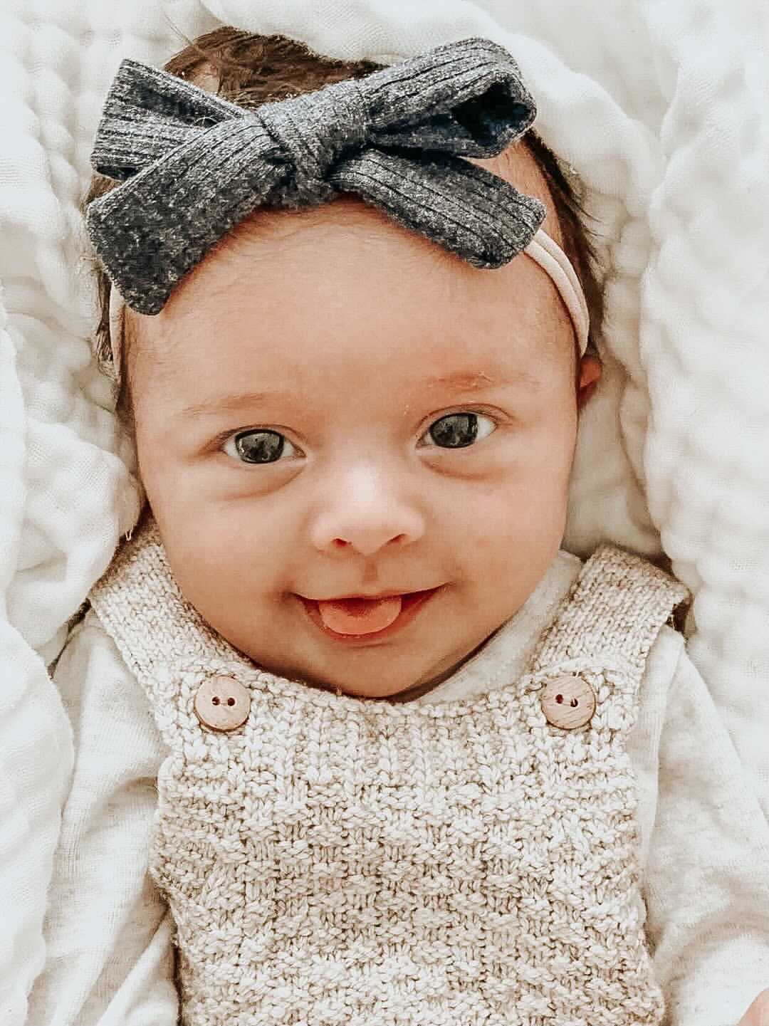 Bandeau Boucle Bleu Pour Bébé Enfant en Nylon